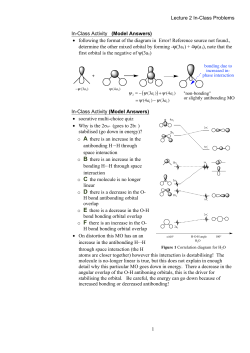 Lecture 2 In-Class Problems 1 In-Class Activity (Model Answers