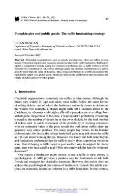 The Raffle Fundraising Strategy