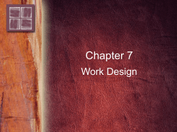 7. Work Design