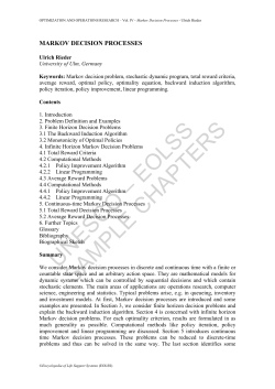 Markov Decision Processes