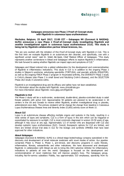 Press release Galapagos announces new Phase 2 Proof
