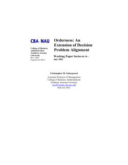 Orderness: An Extension of Decision Problem Alignment