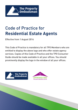 Code of Practice for Residential Estate Agents