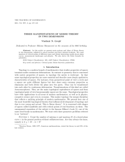 Three manifestations of Morse theory in two dimensions