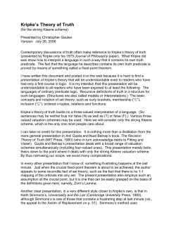 Kripke`s Theory of Truth
