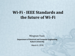 IEEE Standards and the future of Wi-Fi