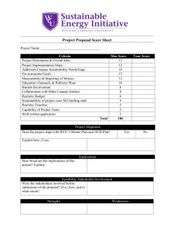 Project Proposal Score Sheet