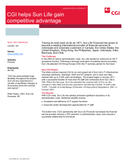 CGI helps Sun Life gain competitive advantage