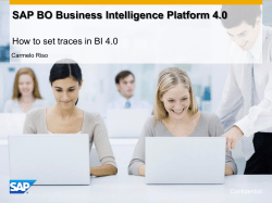 SAP BusinessObjects Information Design Tool XI 4.O
