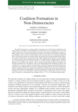 Coalition Formation in Non-Democracies