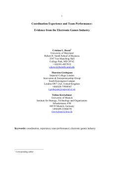 Coordination Experience and Team Performance