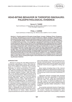 HEAD-BITING BEHAVIOR IN THEROPOD DINOSAURS