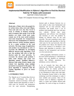 Implemented Modification in Dijkstra`s Algorithm to Find the Shortest