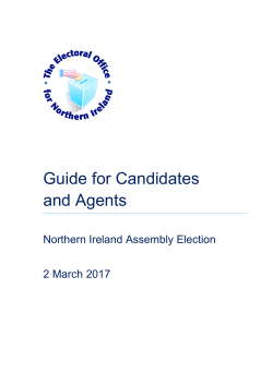 Guide for Candidates and Agents - The Electoral Office of Northern