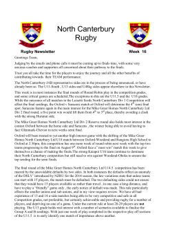 North Canterbury Rugby - Kaiapoi Rugby Football Club