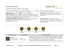 Spark 101 Lesson Plan