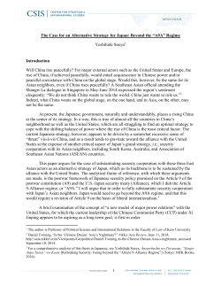 The Case for an Alternative Strategy for Japan: Beyond the &ldquo;A9A