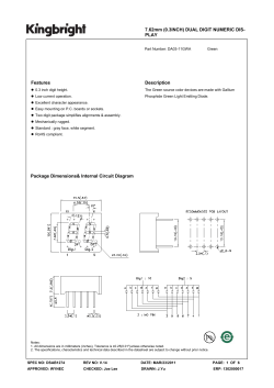 7.62mm (0.3INCH) DUAL DIGIT NUMERIC DIS