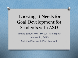 Supporting Students with ASD