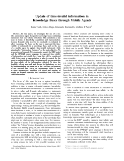 Update of time-invalid information in Knowledge Bases through