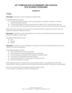 ap&reg; comparative government and politics 2010 scoring guidelines