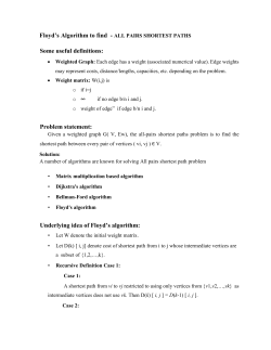 Underlying idea of Floyd`s algorithm
