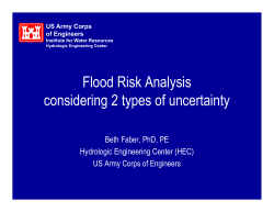 Flood Risk Analysis considering 2 types of uncertainty