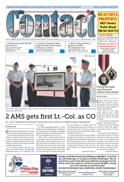 2 AMS gets first Lt.-Col. as CO - The Contact Newspaper