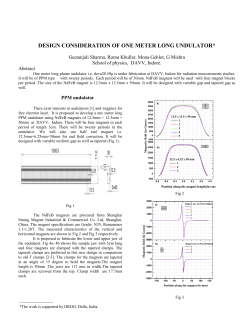 design consideration of one meter long undulator