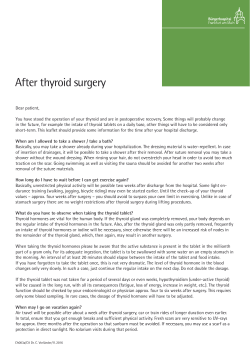After thyroid surgery - Bürgerhospital Frankfurt