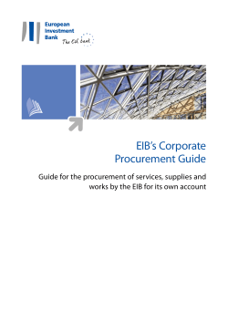 EIB`s Corporate Procurement Guide