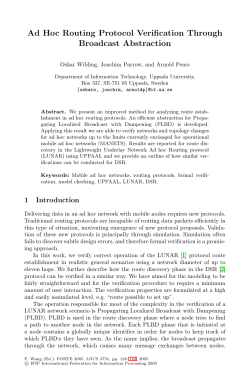Ad Hoc Routing Protocol Verification Through Broadcast Abstraction