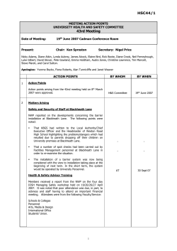MEETING ACTION POINTS