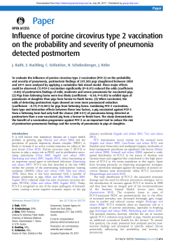 Influence of porcine circovirus type 2 vaccination on the probability