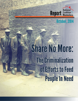 The Criminalization of Efforts to Feed People In Need