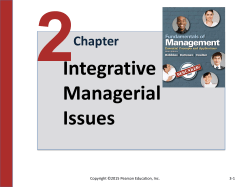 Chapter One Managers and Management