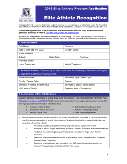 1 - Melbourne University Sport