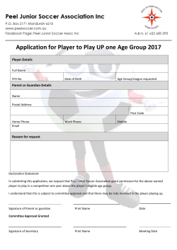 Application for Player to Play UP one Age Group 2017