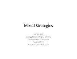 Mixed Strategies - SFU Computing Science