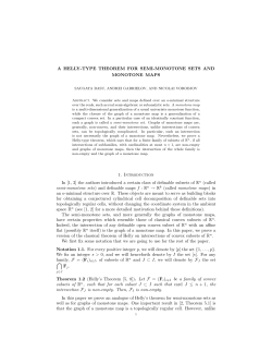 A Helly-type theorem for semi-monotone sets and