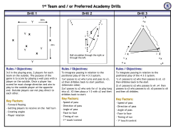 1st Team and / or Preferred Academy Drills