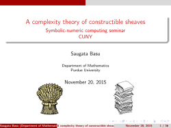 A complexity theory of constructible sheaves