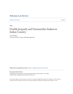 Double Jeopardy and Nonmember Indians in Indian Country