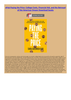 ePub Paying the Price: College Costs, Financial