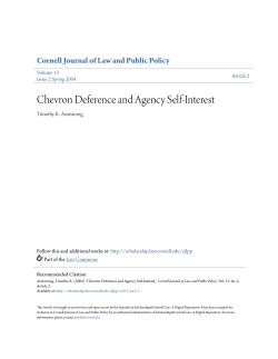 Chevron Deference and Agency Self-Interest