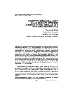COGNITIVE-BEHAVIORAL BODY- IMAGE THERAPY