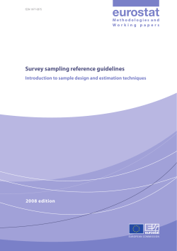 Eurostat Sampling Guidelines v2 - European Commission