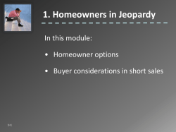 If Short Sale Is Best Option