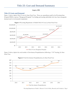 Title 25: Cost and Demand Summary