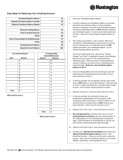 Easy Steps for Balancing Your Checking Account